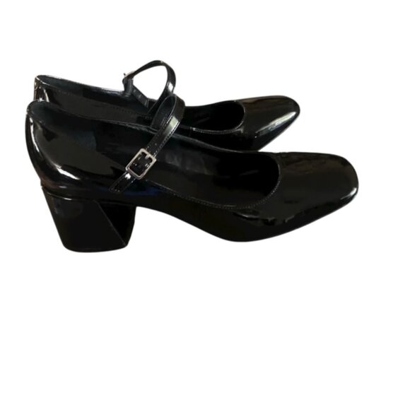 Marc Fisher Palie Black Patent Square Toe Mary Jane 8.5 - Picture 5 of 7